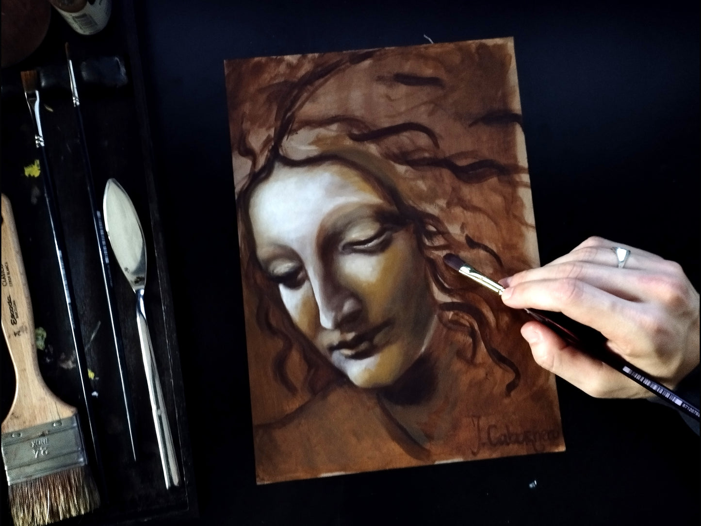 Estudio Renacentista de Leonardo da Vinci - La Scapigliata